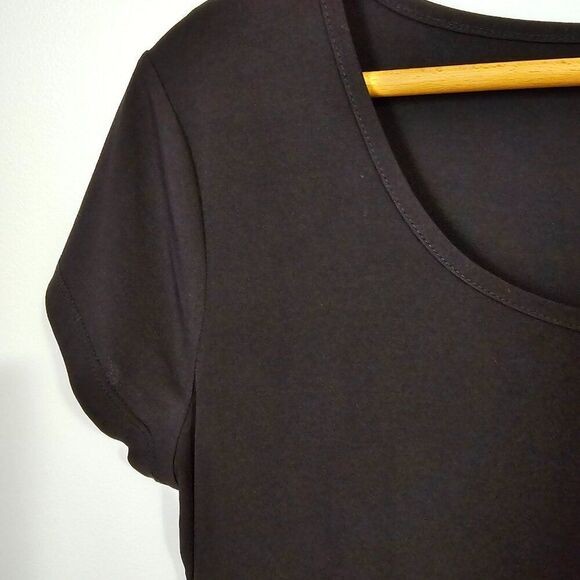 NWT MICHAEL KORS BLACK SCOOP NECK SKATER DRESS SHORT SIZE LARGE - Picture 8 of 16